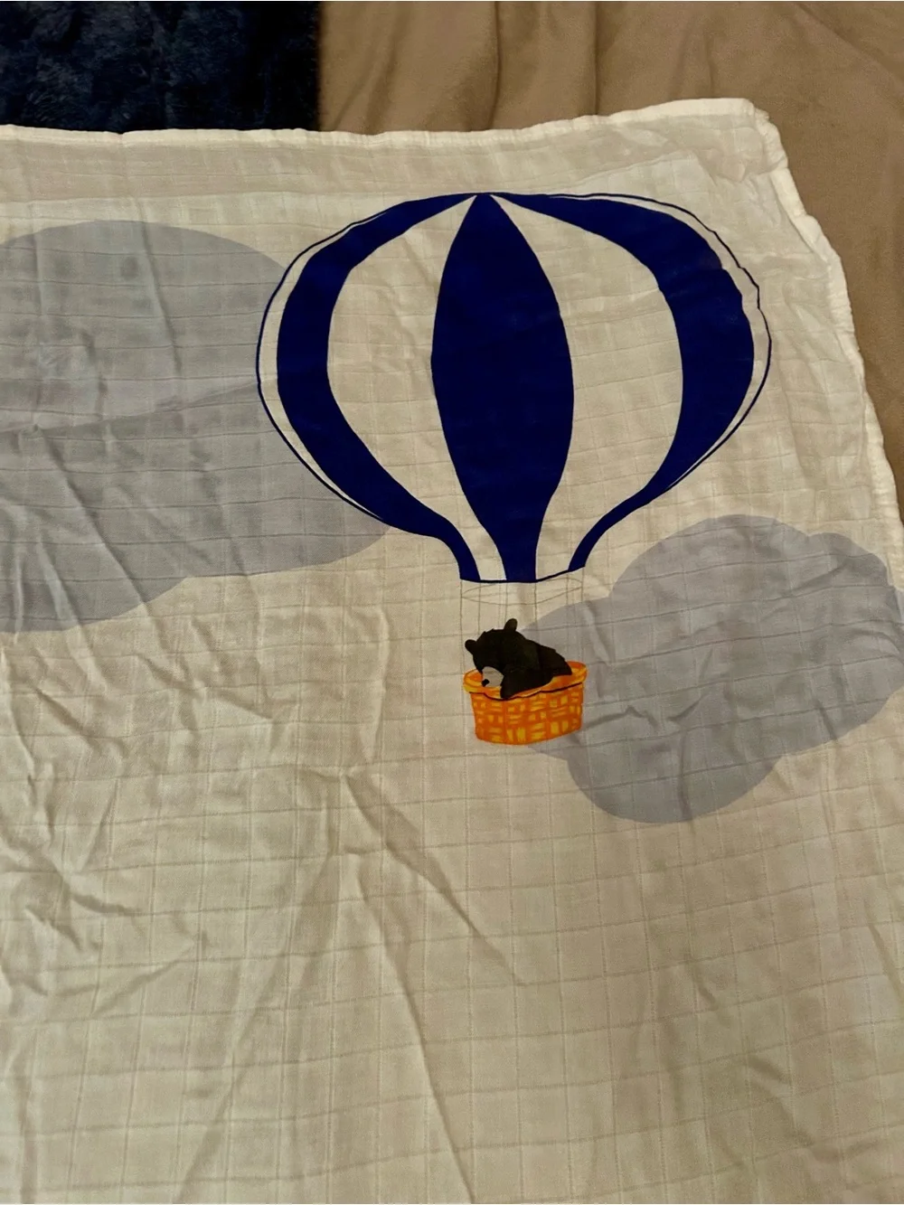Baby Milestone Muslin/Bamboo Blanket - Airplane Theme ✈️
